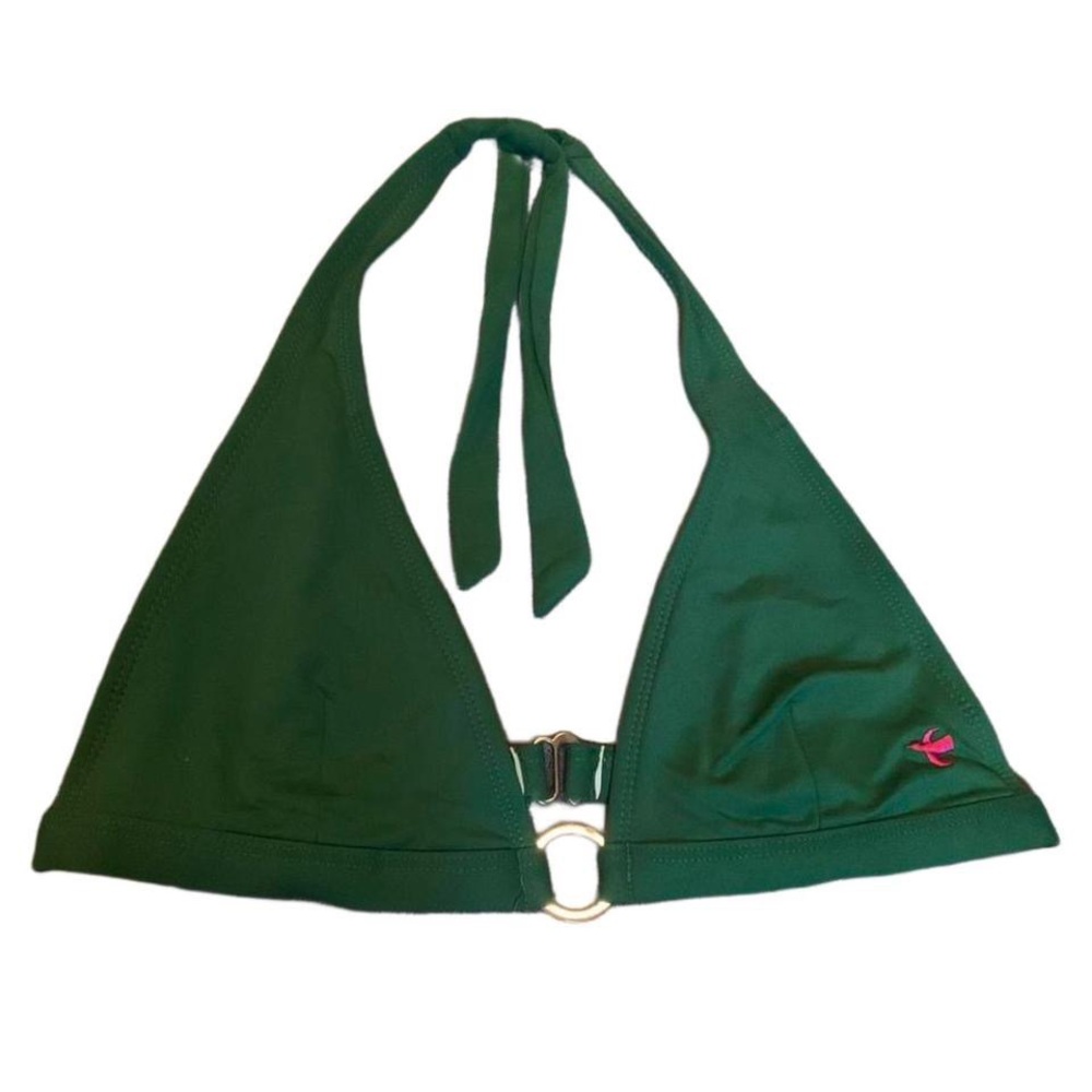 Y2K Bluenotes Forrest Green Halter Bikini Top